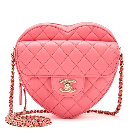 chanel pink bag heart|chanel heart bag price.